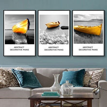 Load image into Gallery viewer, 3 Pcs Modern Nordic Seascpe Beach Canvas Wall Art Painting Print On Canvas Wall Picture For Living Room Home Decoration Unframed