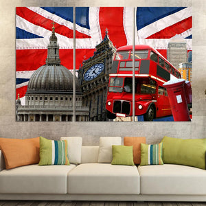 3 Pcs Large HD Beautiful City Building Canvas Print Painting Wall Art Picture Gift,Home Decoration For Living Room