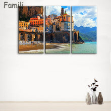 Load image into Gallery viewer, 3 Pcs/Set Framed HD Printed Italy Landscape Wall Art Canvas Pictures For Living Room Bedroom Home Decor Canvas Painting