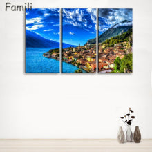 Load image into Gallery viewer, 3 Pcs/Set Framed HD Printed Italy Landscape Wall Art Canvas Pictures For Living Room Bedroom Home Decor Canvas Painting