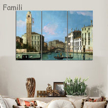 Load image into Gallery viewer, 3 Pcs/Set Landscape Venice City Canvas Paintings Print On Canvas Classic Buildings Scenery Wall Art For Living Room(Unframed)