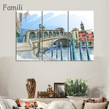 Load image into Gallery viewer, 3 Pcs/Set Landscape Venice City Canvas Paintings Print On Canvas Classic Buildings Scenery Wall Art For Living Room(Unframed)