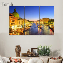 Load image into Gallery viewer, 3 Pcs/Set Landscape Venice City Canvas Paintings Print On Canvas Classic Buildings Scenery Wall Art For Living Room(Unframed)