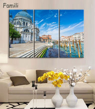 Load image into Gallery viewer, 3 Pcs Landscape Venice City Canvas Paintings Print On Canvas Classic Buildings Scenery Wall Art For Living Room(Unframed)