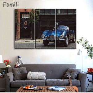 3 Pcs/Set Modern Landscape Painting Printed On Canvas Classic Retro Car Canvas Painting Bedroom Decor Wall art pictures