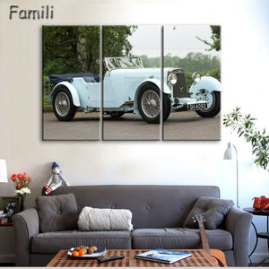 3 Pcs/Set Modern Landscape Painting Printed On Canvas Classic Retro Car Canvas Painting Bedroom Decor Wall art pictures