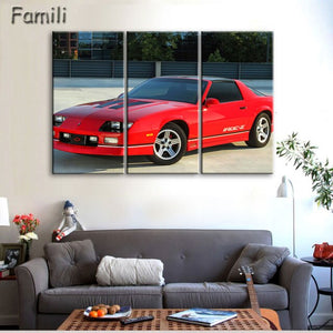 3 Pcs/Set Modern Landscape Painting Printed On Canvas Classic Retro Car Canvas Painting Bedroom Decor Wall art pictures