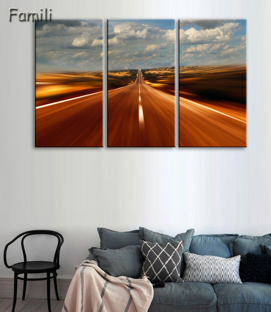 3 PCS High Quality Canvas Wall Art Painting Forest Scenery And Road Pictures For Living Room Unframed Canvas Posters