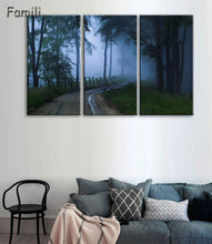 Load image into Gallery viewer, 3 PCS High Quality Canvas Wall Art Painting Forest Scenery And Road Pictures For Living Room Unframed Canvas Posters