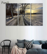 Load image into Gallery viewer, 3 PCS High Quality Canvas Wall Art Painting Forest Scenery And Road Pictures For Living Room Unframed Canvas Posters
