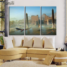 Load image into Gallery viewer, 3 pcs/set Art Egypt Pyramids Camel Print Canvas Oil Painting Unframed Wall Pictures for Living Room Top Wall Decor Animal Poster