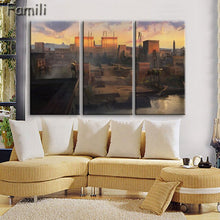 Load image into Gallery viewer, 3 pcs/set Art Egypt Pyramids Camel Print Canvas Oil Painting Unframed Wall Pictures for Living Room Top Wall Decor Animal Poster