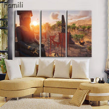 Load image into Gallery viewer, 3 pcs/set Art Egypt Pyramids Camel Print Canvas Oil Painting Unframed Wall Pictures for Living Room Top Wall Decor Animal Poster