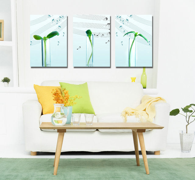 3 pcs Modern Oil Painting on Canvas Modular Pictures for Living Room Decor Flower Seeds Wall Picture Canvas Painting for Bedroom