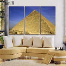 Load image into Gallery viewer, 3 pcs/set Art Egypt Pyramids Camel Print Canvas Oil Painting Unframed Wall Pictures for Living Room Top Wall Decor Animal Poster