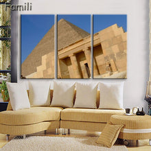 Load image into Gallery viewer, 3 pcs/set Art Egypt Pyramids Camel Print Canvas Oil Painting Unframed Wall Pictures for Living Room Top Wall Decor Animal Poster