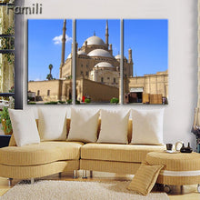 Load image into Gallery viewer, 3 pcs/set Art Egypt Pyramids Camel Print Canvas Oil Painting Unframed Wall Pictures for Living Room Top Wall Decor Animal Poster