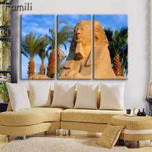 Load image into Gallery viewer, 3 pcs/set Art Egypt Pyramids Camel Print Canvas Oil Painting Unframed Wall Pictures for Living Room Top Wall Decor Animal Poster