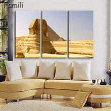 Load image into Gallery viewer, 3 pcs/set Art Egypt Pyramids Camel Print Canvas Oil Painting Unframed Wall Pictures for Living Room Top Wall Decor Animal Poster