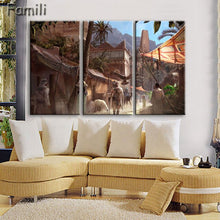 Load image into Gallery viewer, 3 pcs/set Art Egypt Pyramids Camel Print Canvas Oil Painting Unframed Wall Pictures for Living Room Top Wall Decor Animal Poster