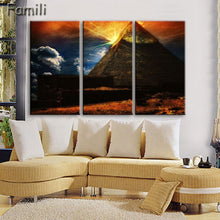 Load image into Gallery viewer, 3 pcs/set Art Egypt Pyramids Camel Print Canvas Oil Painting Unframed Wall Pictures for Living Room Top Wall Decor Animal Poster