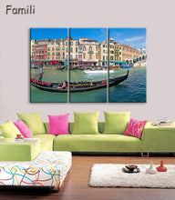 Load image into Gallery viewer, 3 Pcs Landscape Venice City Canvas Paintings Print On Canvas Classic Buildings Scenery Wall Art For Living Room(Unframed)