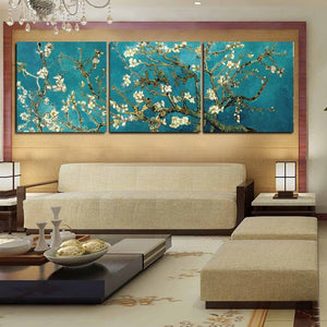 Home Decoration living room Wall picture canvas painting Print cuadros oil paintings 3 pcs abstract flower tree Branches