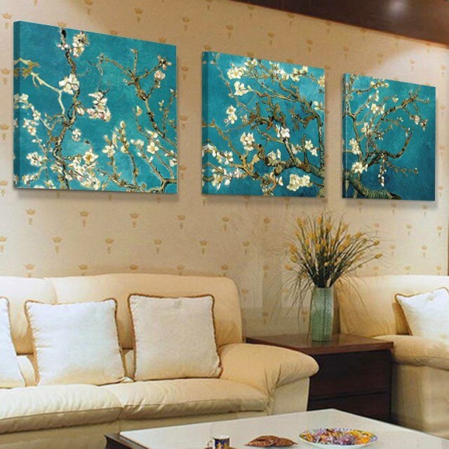 Home Decoration living room Wall picture canvas painting Print cuadros oil paintings 3 pcs abstract flower tree Branches