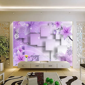 3D  Purple Flowers - SallyHomey Life's Beautiful