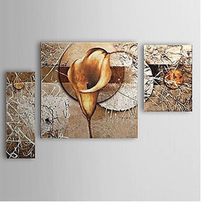 3 PCS Hand Painted Canvas Painting-Calla Lily -Modern Canvas Art Wall Decor-Floral Oil Painting Wall Art