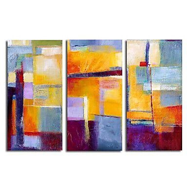 3 pcs Hand Painted Modern Abstract Colorful Oil Painting on Canvas Wall Art for Living Room Home Decorations Bedroom