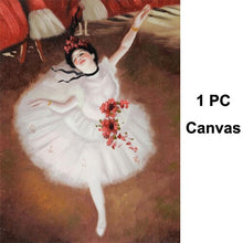 Load image into Gallery viewer, Handmade Oil paintings Ballerine Edgar Degas artwork Figurative art of woman dancer picture for wall decor SETS OF 3 PCS