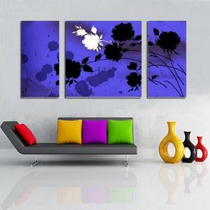 Purple 3 pcs/lot oil painting on canvas home pure decor beautiful decorative wall art wonderful Bree pictures for living room