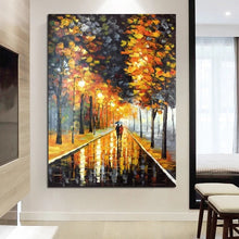 Load image into Gallery viewer, Abstract Oil Painting on Canvas Hand Painted Modern Abstract Painting Knife Street Landscape Picture Home Wall Hotel Decor C66