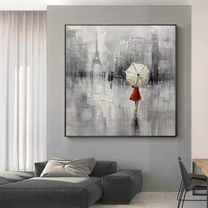 Handmade landscape Oil Painting On Canvas Modern Bright knife Abstract Girl oil Painting Landscape Picture Home Wall Hotel Decor