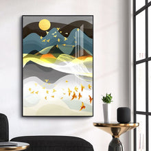 Load image into Gallery viewer, The Sunset Beach Wall Art Canvas Paint Abstract Nordic Posters Minimalist Living Room Decor 01-21 4