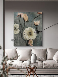 New Handmade Oil Painting Canvas Abstract Oil Painting Modern Canvas Wall Art Living Room Decorative Flower Painting
