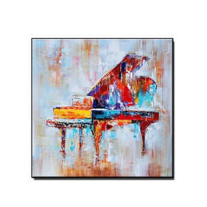 Big size Handpainted Abstract color piano thick oil painting wall Art picture on Canvas For Living Room home Decor no framed