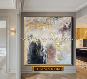 Silver Gray Painting Large hand painted Abstract Painting Texture Paintings on Canvas Office decoration wall Paintings Wall Art