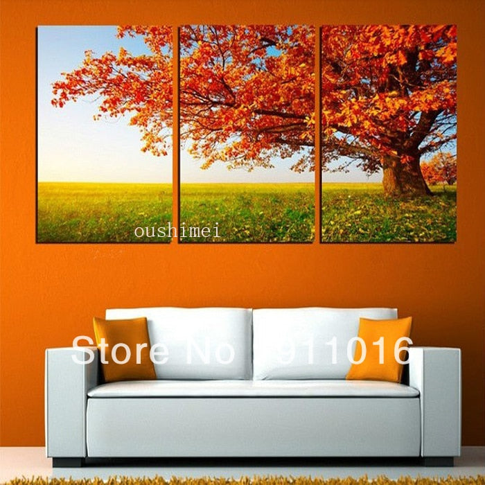 3 Pcs Wall Art Home Decor Modern Landscape Picture Biggest Tree For Love On Canvas Oil Painting Handmade Pictures