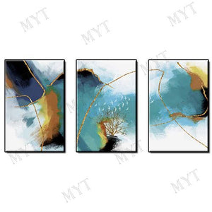Modern Group Paintings 3 PCS Abstract Handmade 3 Pieces Canvas Oil Painting Art Hand Home Decor Canvas Wall Art Painting