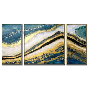 Unframe 3 PCS As 1 Set Streamlined Peak Design Picture Modern New Arrival Oil Painting On Canvas Artwork Handmade Picture