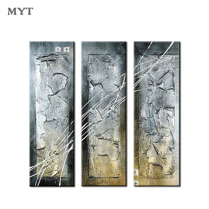3 Panels Sets Wall Canvas Art Handmade Oil Painting Living Room Decor No Frame Canvas Painting Art Bedroom Decoration 3 Pcs