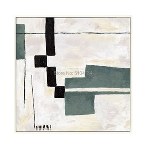 Abstract Colorful  Color Block Canvas Painting Pure Hand Modern Wall Art Pictures For Living Room Bedroom Aisle