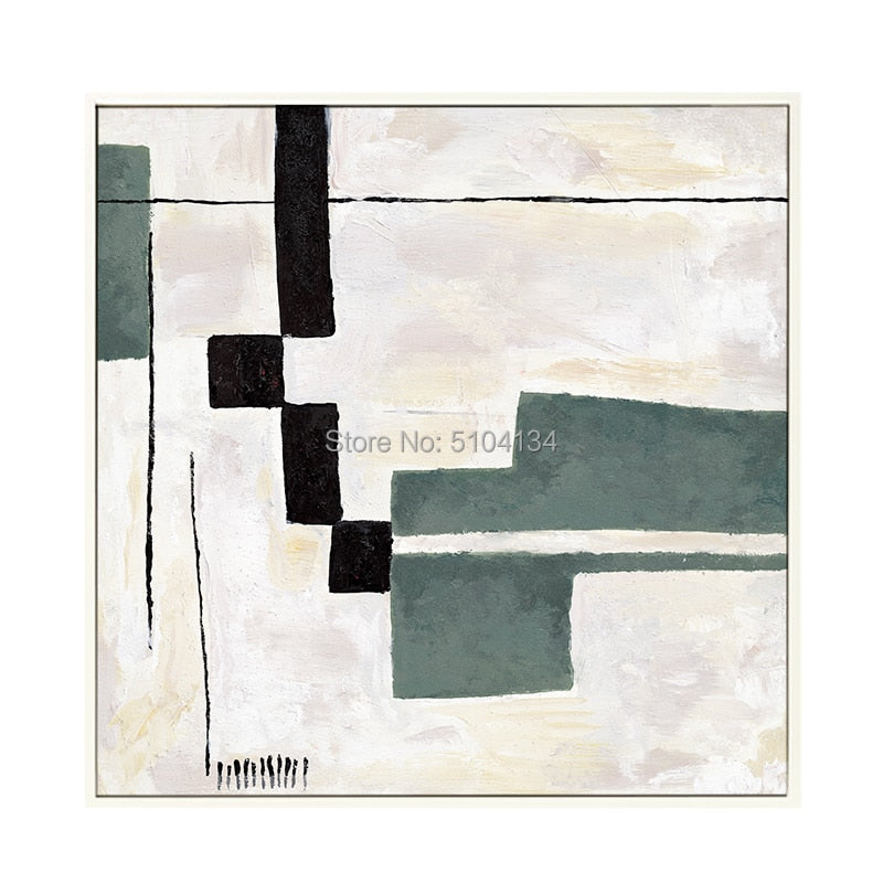 Abstract Colorful  Color Block Canvas Painting Pure Hand Modern Wall Art Pictures For Living Room Bedroom Aisle