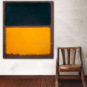 For Living Room Mark Rothko No.18 Black Orange on Maroon Hand Painted Canvas Art Home Decor Modern No Frame Oil Painting