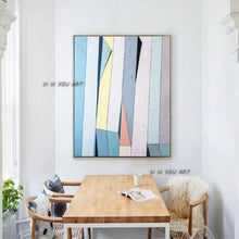 Load image into Gallery viewer, 100% Handmade Abstract Painting Large Size Canvas Wall Art Colorful Minimalist Contemporary Modern Painting Oil Decoration