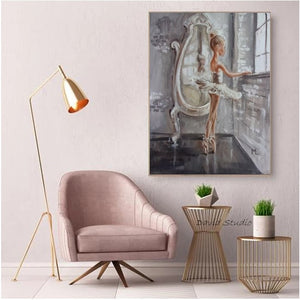 Hand Painted Great impressist Artwork Dancer Worth Keeping Thickness Oil Painting On Canvas For Wall Decoration