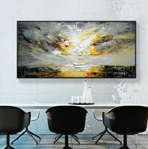 Hand Painted Knife Original paintings mountain Oil Knife Painting Canvas For Home Decoraiton