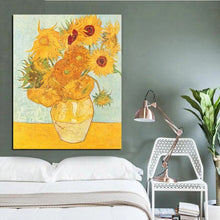 Load image into Gallery viewer, 100% Hand Painted The Vase That 12 Sunflower Of Vincent van Gogh Handmade Oil Painting Canvas Wall Art Pictures Home Decoratz